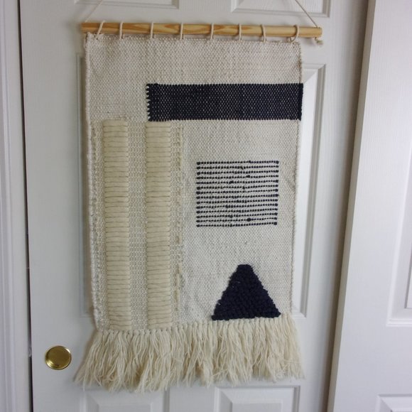 Woven Wall Hanging MCM style Cream - Picture 2 of 3
